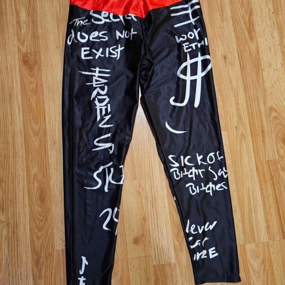 Black Graphic Leggings